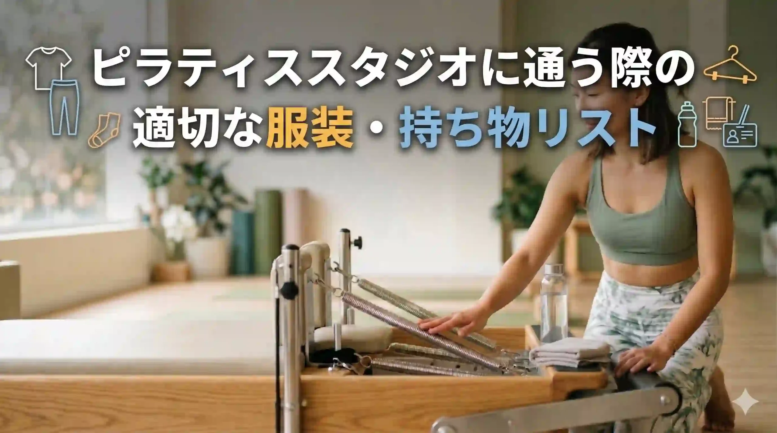 ピラティススタジオに通う際の適切な服装・持ち物リスト