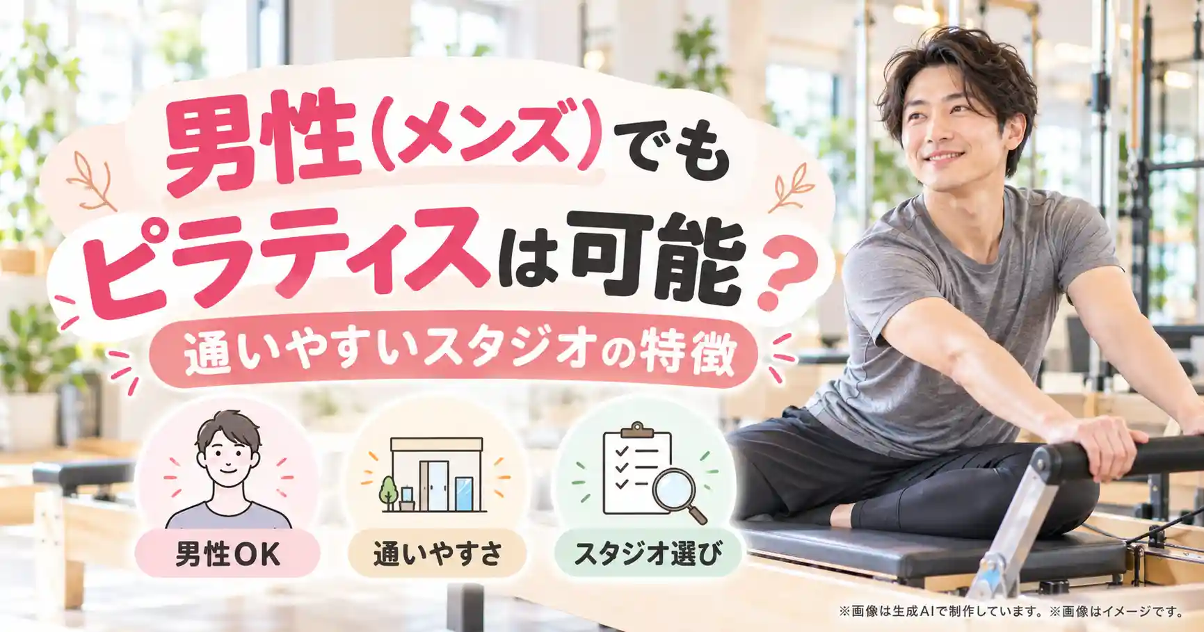 男性（メンズ）でもピラティスは可能？通いやすいスタジオの特徴