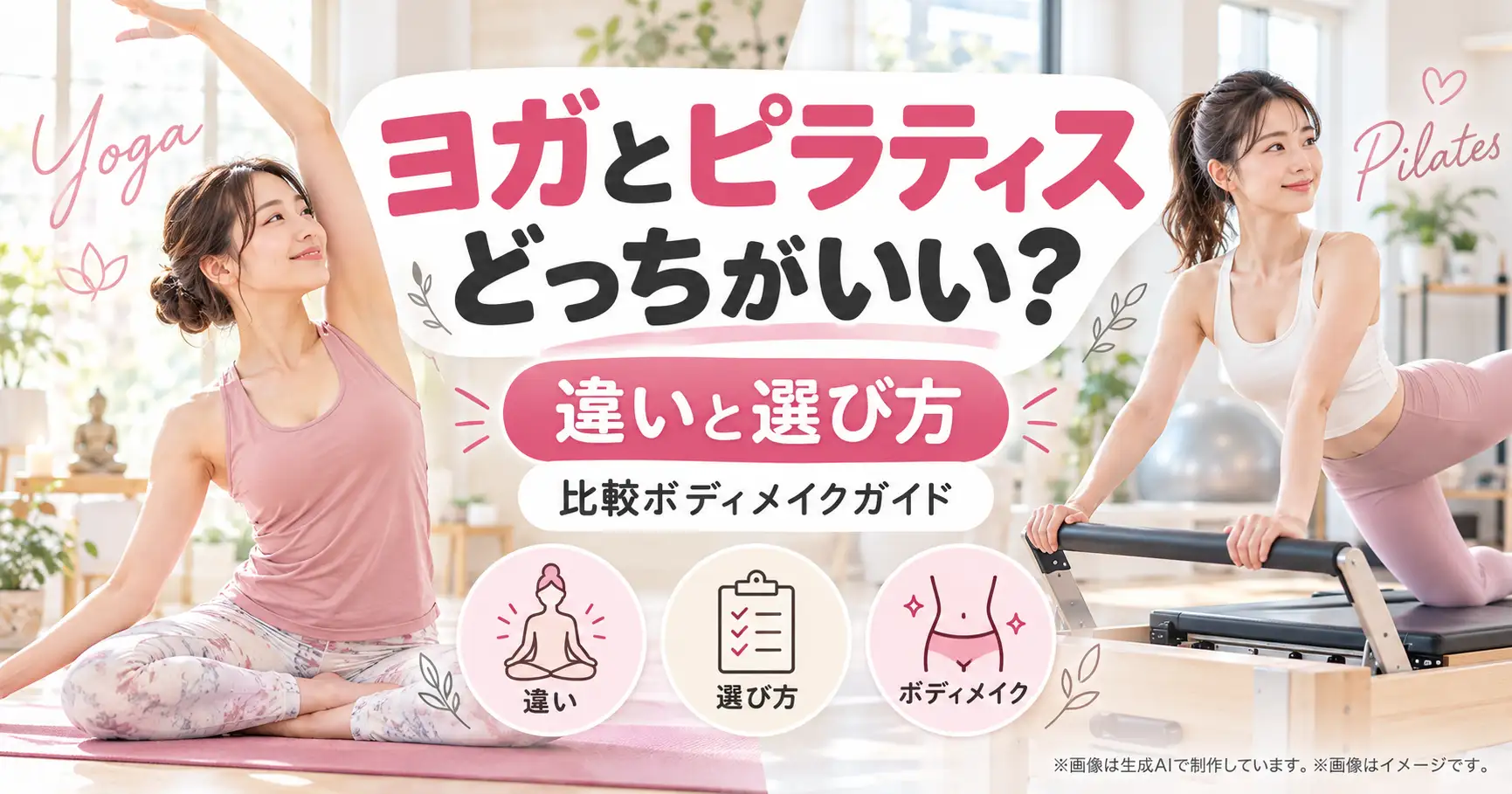 ヨガとピラティスの違いと選び方