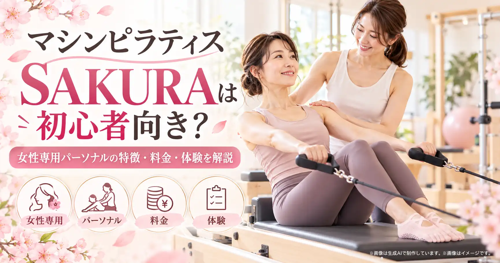 桜色のマシンピラティス体験